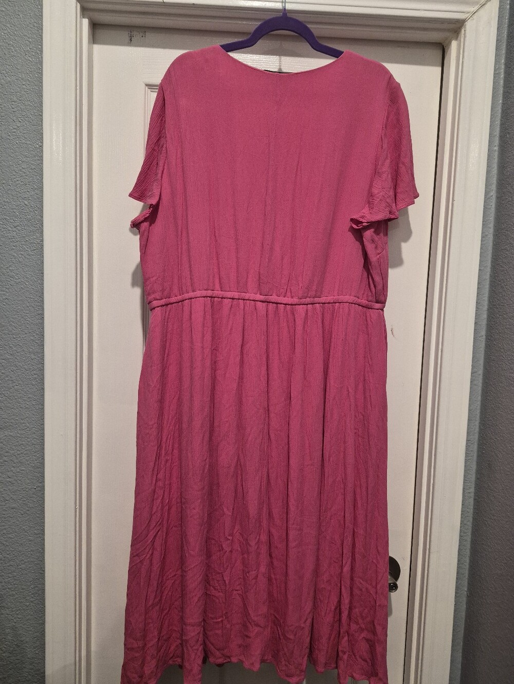 Lane Bryant Size 18 Pink 🩷 White Dress. Casual - Picture 3 of 5